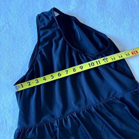 Black One Shoulder Swim Tankini Top Women’s Size Large - Picture 3 of 5